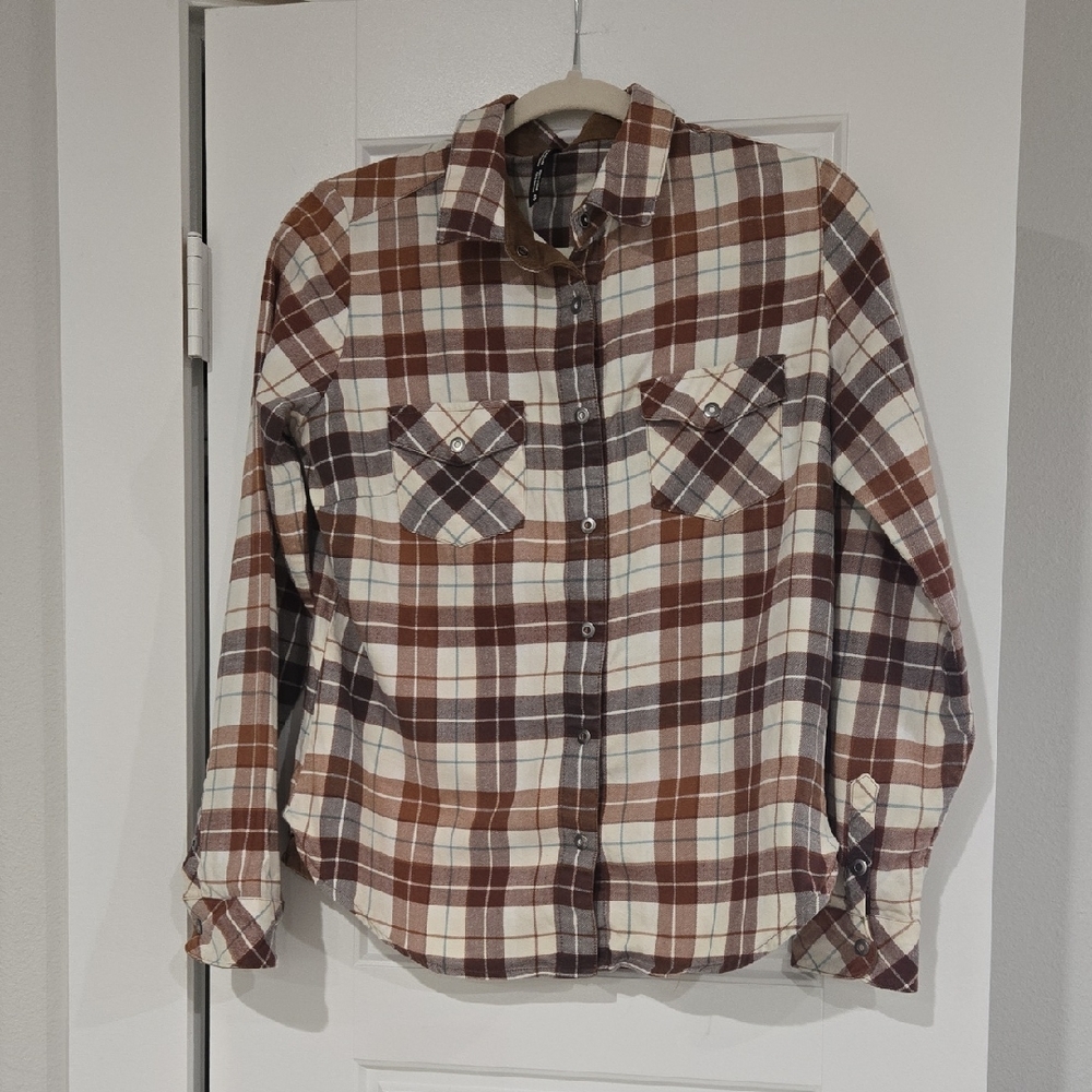 Plaid Button-Up Shirt